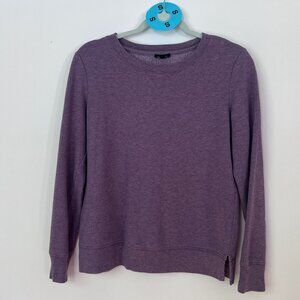 Size Small, Talbots Women's Crew Neck Sweatshirt, Purple Cotton Blend